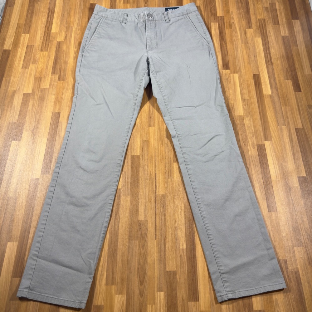 Bonobos Tailored Fit Chino Pants Mens 31x34 Light Grey Stretch Cotton Trousers